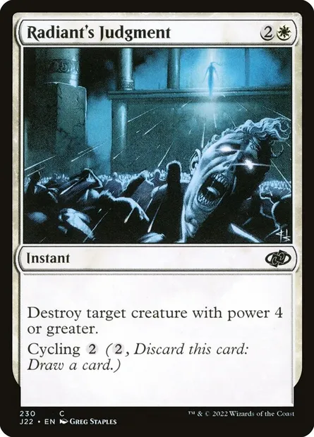 Radiant's Judgment, Magic card J22 230 — Jumpstart 2022 set