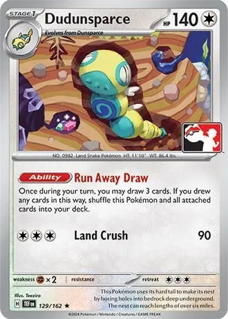 Dudunsparce, Pokémon card PPS 129-3 — Play! Pokémon Prize Pack Series set