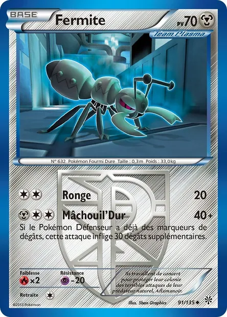 Fermite, carte Pokémon PLS 91 — extension Tempète Plasma