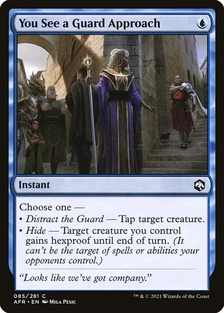 You See a Guard Approach, Magic card AFR 85 — Adventures in the Forgotten Realms set