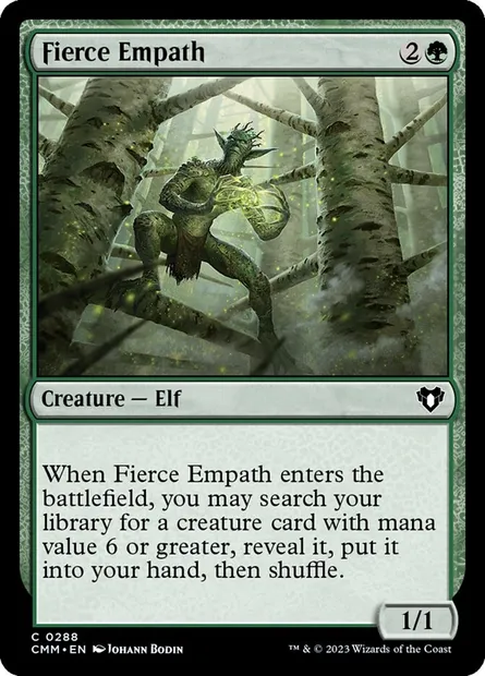 Fierce Empath, Magic card CMM 288 — Commander Masters set