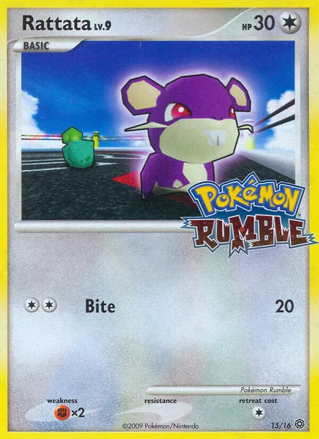 Rattata, Pokémon card RM 15 — Pokémon Rumble set
