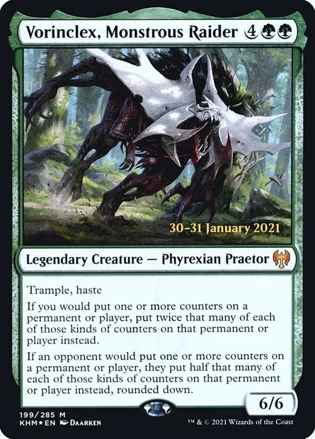 Vorinclex, pillard monstrueux, carte Magic PKHM 199s — extension Kaldheim Promos