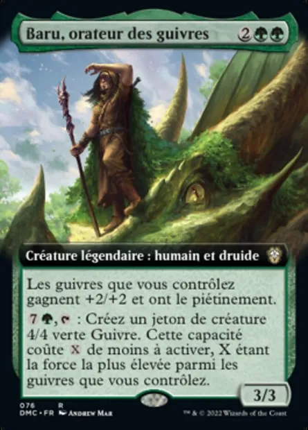 Baru, orateur des guivres, carte Magic DMC 76 — extension Dominaria United Commander