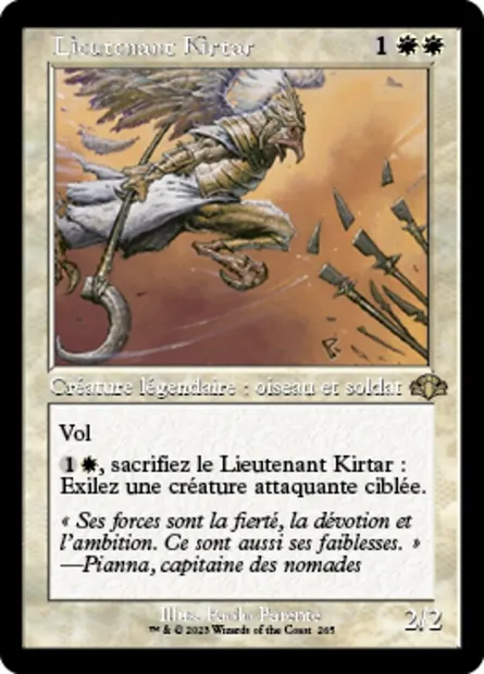 Lieutenant Kirtar, carte Magic DMR 265 — extension Dominaria Remastered