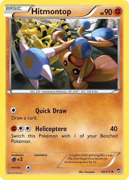 Hitmontop, Pokémon card FFI 49 — Furious Fists set