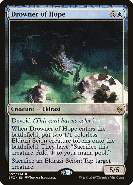 Drowner of Hope, Magic card BFZ 57 — Battle for Zendikar set