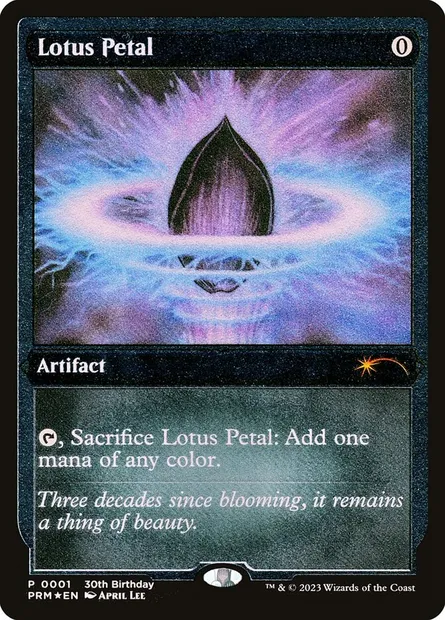 Pétale de lotus, carte Magic P30M 2 — extension 30th Anniversary Misc Promos
