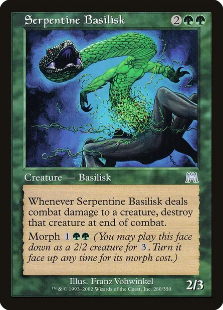Serpentine Basilisk, Magic card ONS 280 — Onslaught set
