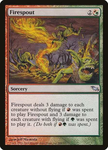 Firespout, Magic card SHM 205 — Shadowmoor set