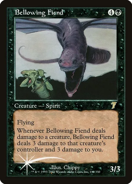 Bellowing Fiend, Magic card 7ED 119★ — Seventh Edition set