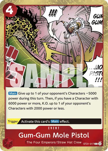 Gum-Gum Mole Pistol, One Piece card ST21-017 — GEAR5 set