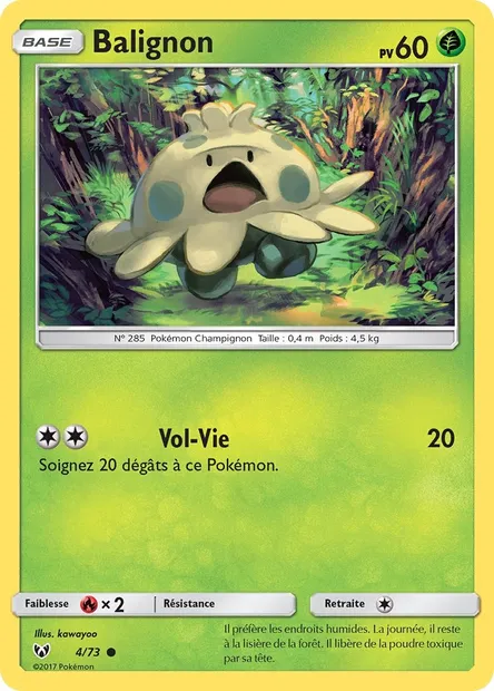 Balignon, carte Pokémon SLG 4 — extension Légendes Brillantes
