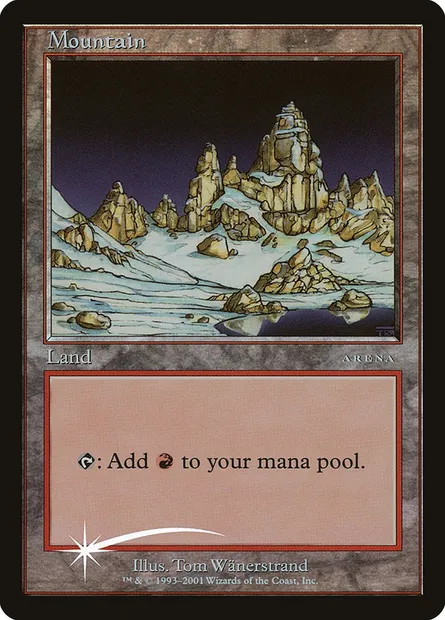 Mountain, Magic card PAL01 5 — Arena League 2001 set