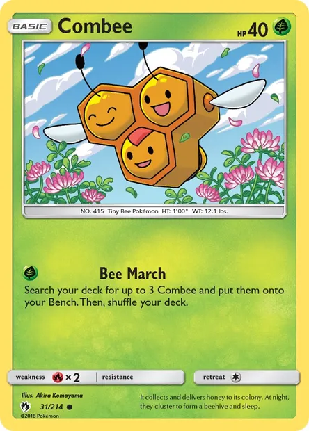 Combee, Pokémon card LOT 31 — Lost Thunder set