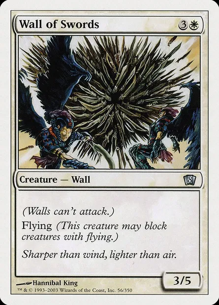 Mur d'épées, carte Magic 8ED 56 — extension Huitième Edition