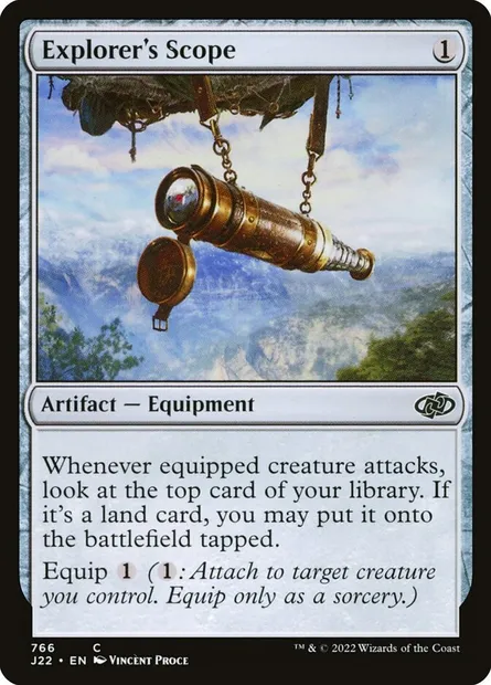 Explorer's Scope, Magic card J22 766 — Jumpstart 2022 set
