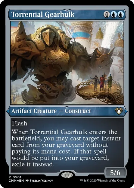 Torrential Gearhulk, Magic card CMM 501 — Commander Masters set