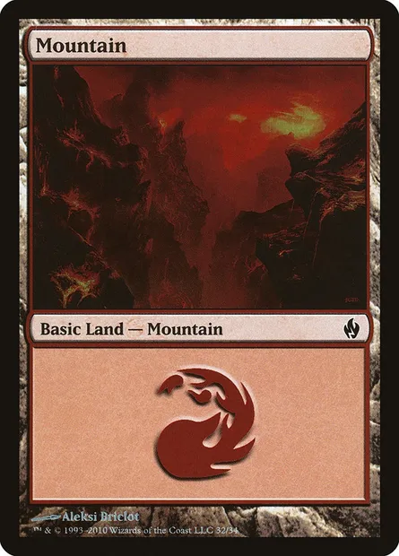 Montagne, carte Magic PD2 32 — extension Premium Deck Series: Fire and Lightning