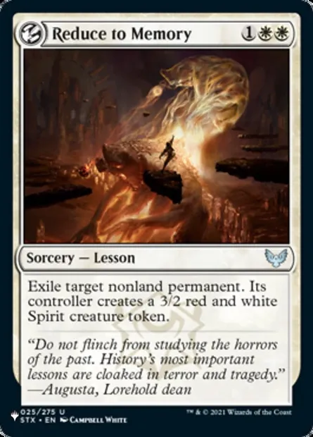 Reduce to Memory, Magic card PLST STX-25 — The List set
