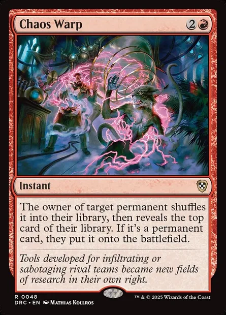 Chaos Warp, Magic card DRC 48 — Aetherdrift Commander set