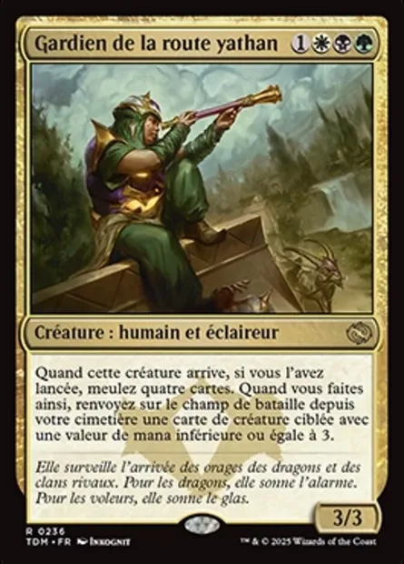 Gardien de la route yathan, carte Magic TDM 236 — extension Tarkir: Dragonstorm
