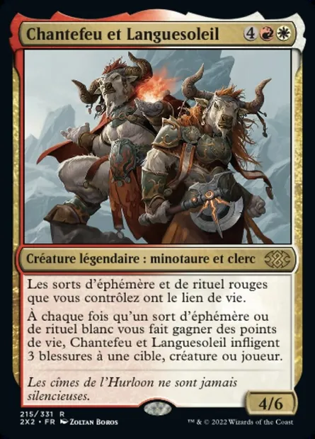 Chantefeu et Languesoleil, carte Magic 2X2 215 — extension Double Masters 2022