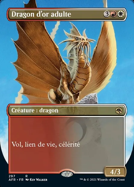 Dragon d'or adulte, carte Magic AFR 297 — extension Forgotten Realms: Aventures dans les Royaumes Oubliés