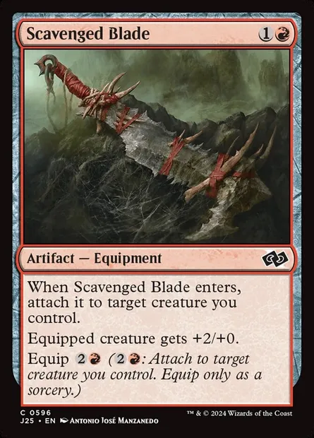 Scavenged Blade, Magic card J25 596 — Foundations Jumpstart set