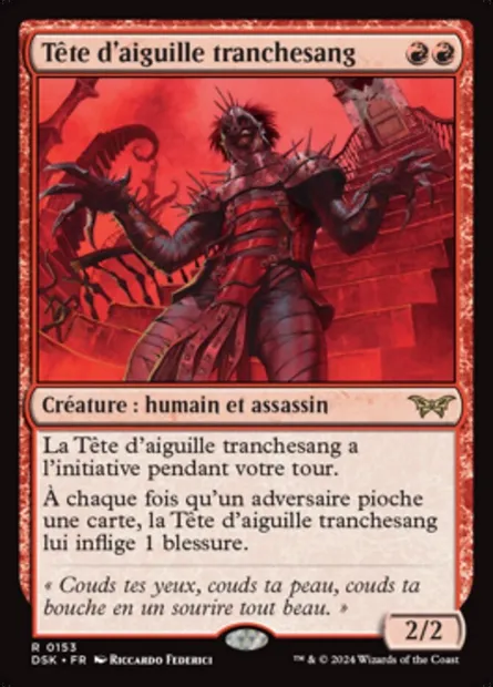 Tête d'aiguille tranchesang, carte Magic DSK 153 — extension Duskmourn: House of Horror