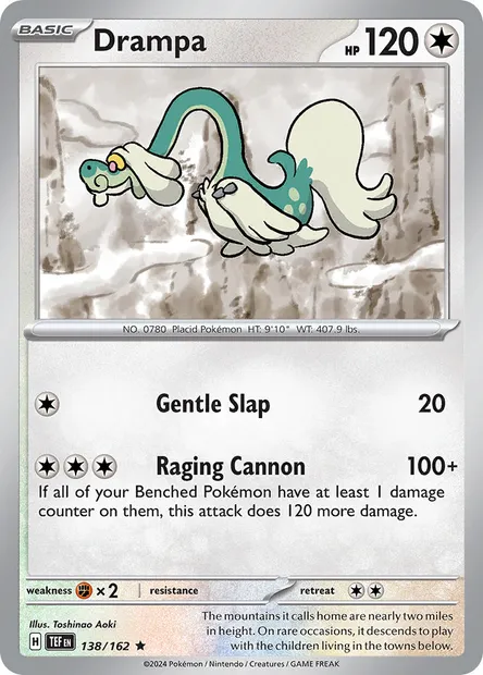 Drampa, Pokémon card TEF 138 — Temporal Forces set