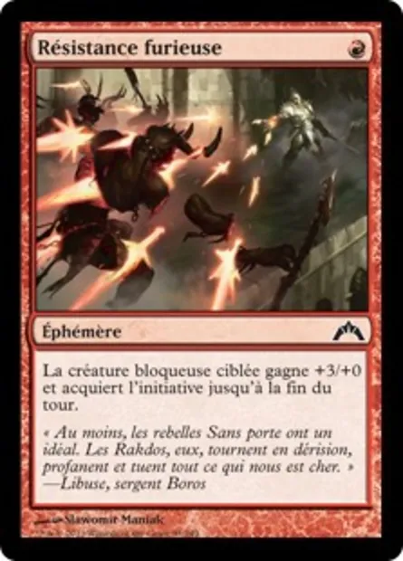 Résistance furieuse, carte Magic GTC 93 — extension Insurrection