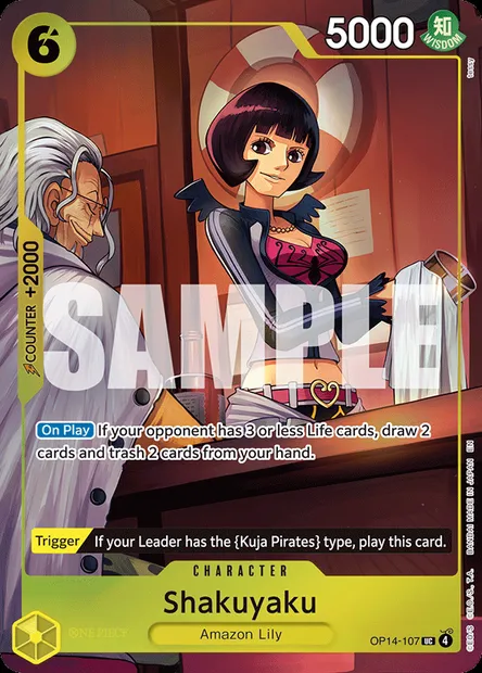 Shakuyaku, One Piece card OP14-107 — THE AZURE SEA’S SEVEN set