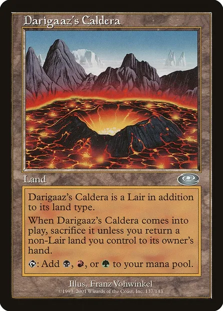 Darigaaz's Caldera, Magic card PLS 137 — Planeshift set
