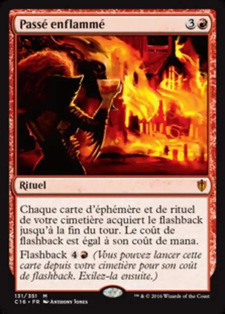 Passé enflammé, carte Magic C16 131 — extension Commander 2016