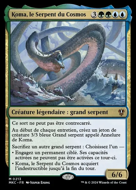 Koma, le Serpent du Cosmos, carte Magic MKC 213 — extension Murders at Karlov Manor Commander