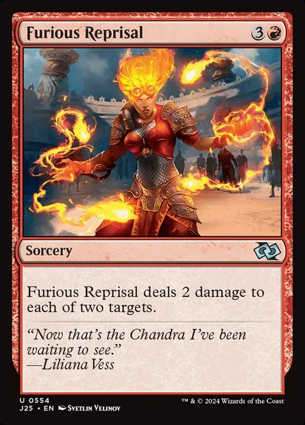 Furious Reprisal, Magic card J25 554 — Foundations Jumpstart set