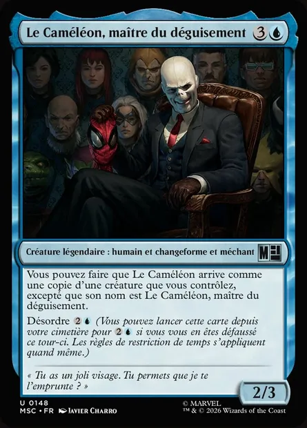 Le Caméléon, maître du déguisement, carte Magic MSC 148 — extension Marvel Super Heroes Commander