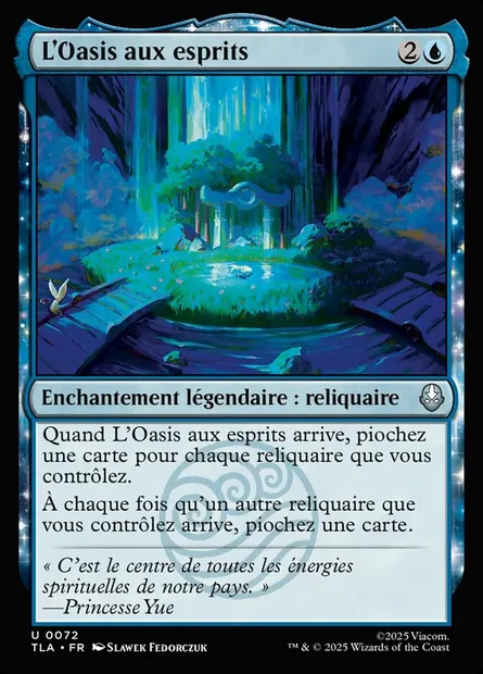 L'Oasis aux esprits, carte Magic TLA 72 — extension Avatar: The Last Airbender