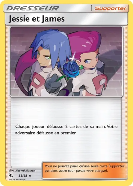 Jessie et James, carte Pokémon HIF 58 — extension Destinées Occultes