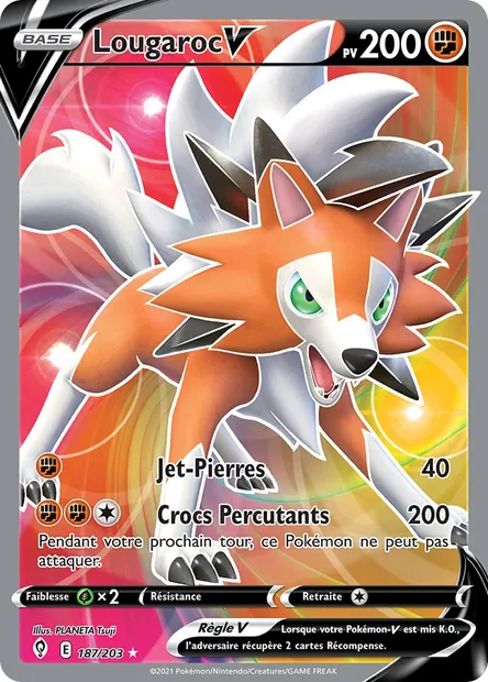Lougaroc V, carte Pokémon EVS 187 — extension Évolution Céleste