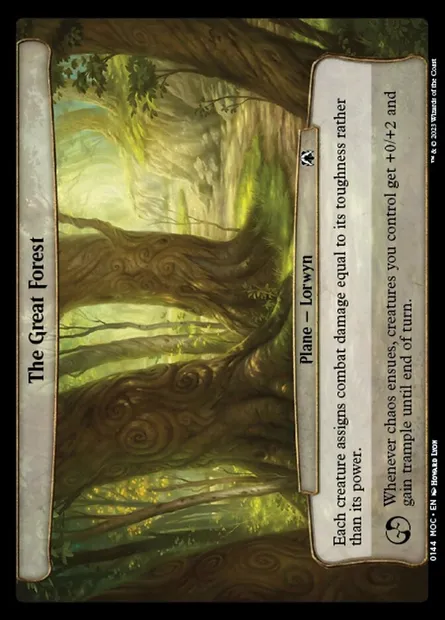 The Great Forest, Magic card MOC 144 — March of the Machine Commander set