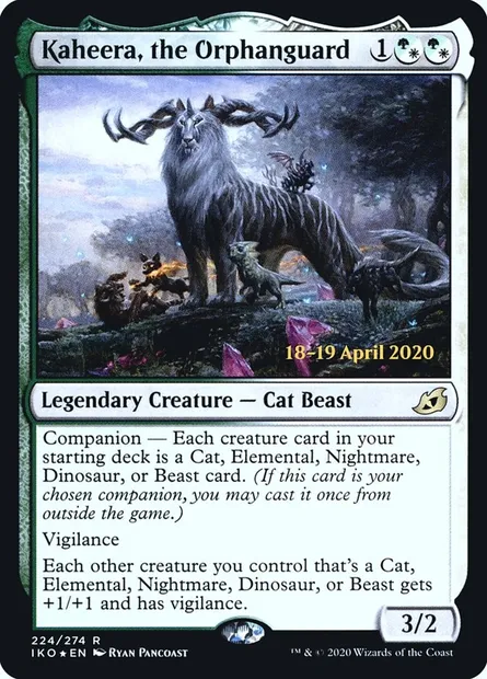 Kaheera, the Orphanguard, Magic card PIKO 224s — Ikoria: Lair of Behemoths Promos set