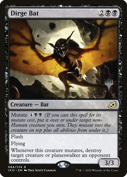 Dirge Bat, Magic card PIKO 84p — Ikoria: Lair of Behemoths Promos set