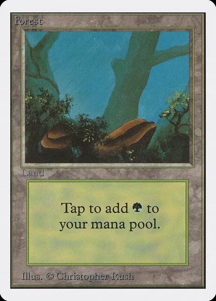 Forest, Magic card 2ED 300 — Unlimited Edition set