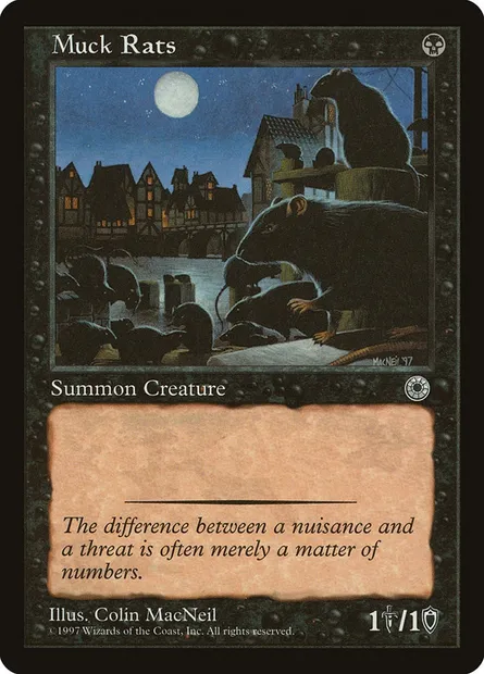 Muck Rats, Magic card POR 102 — Portal set