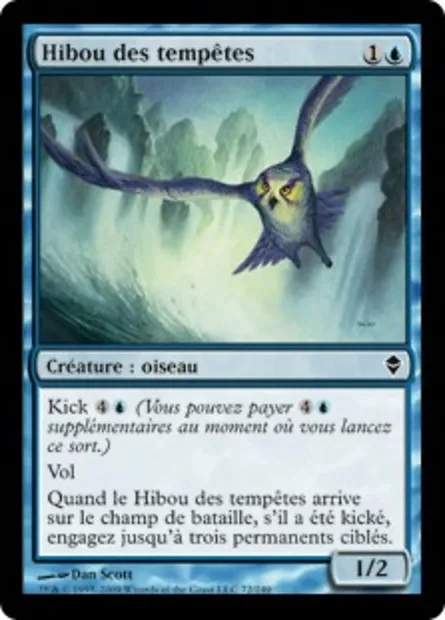 Hibou des tempêtes, carte Magic ZEN 72 — extension Zendikar