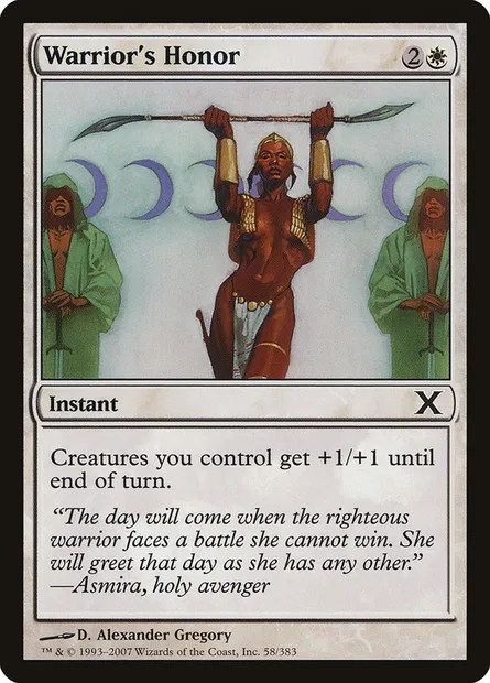Warrior's Honor, Magic card 10E 58 — Tenth Edition set