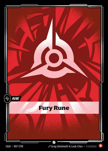 Fury Rune, carte Riftbound OGN 007 — extension Origins