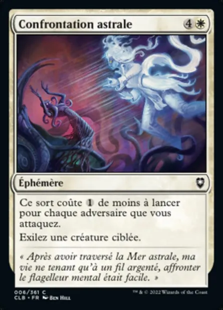 Confrontation astrale, carte Magic CLB 6 — extension Commander Légendes : la bataille de la Porte de Baldur